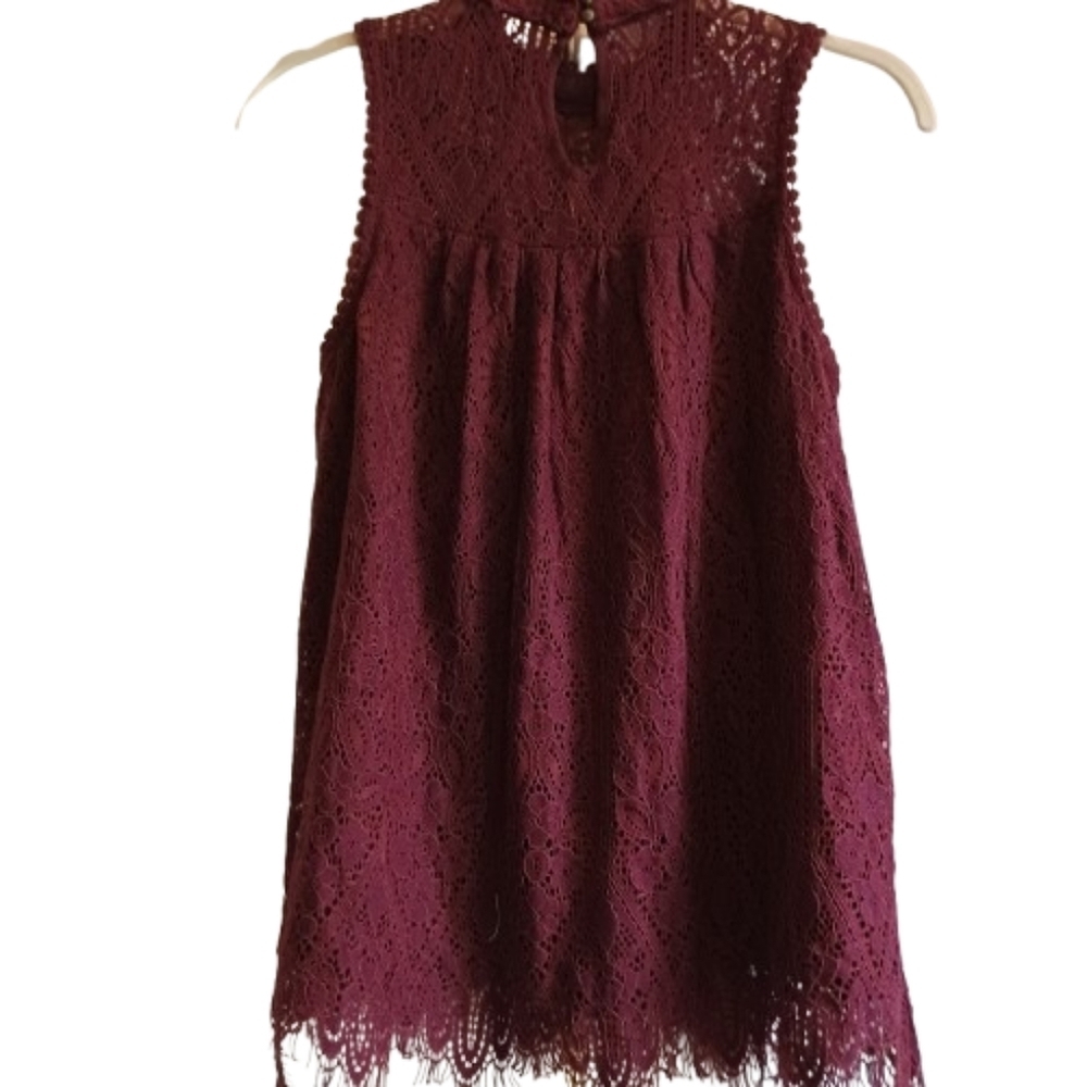 Altar'd State Medium Lace Sleeveless Blouse Top Lined Boho Fairy Whimsigoth
